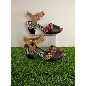 Lartiste Jive Sandals Black Multi Size 40 Slightly Worn